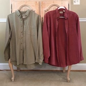 Two L.L.Bean Button Down Shirts